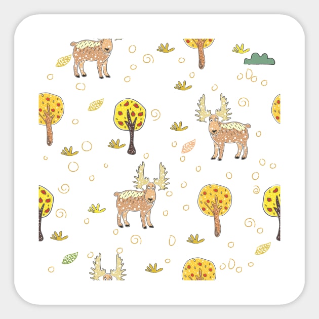 Moose Pattern Sticker by Creative Meadows